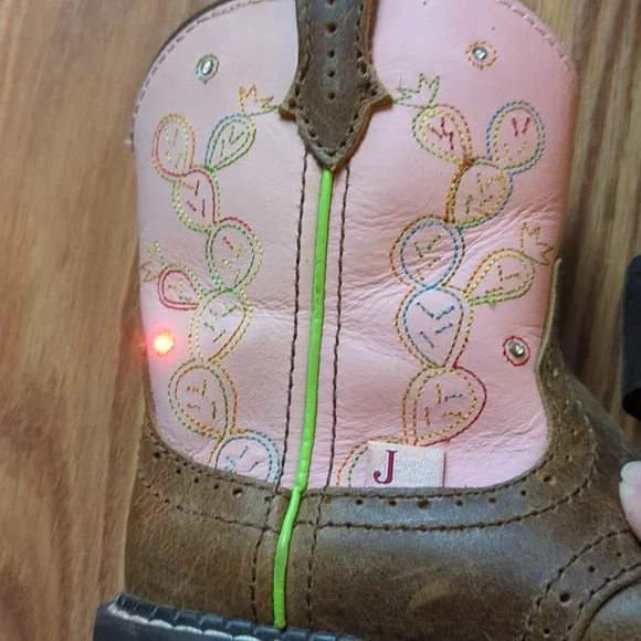 Girl's Cowboy Boots With Cactus Embroidery - Picture 7 of 7